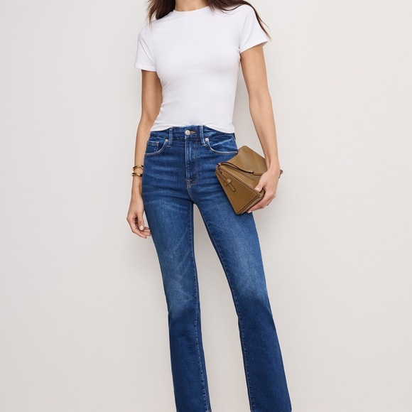 Good American Blue Straight Leg Jeans - Picture 8 of 16